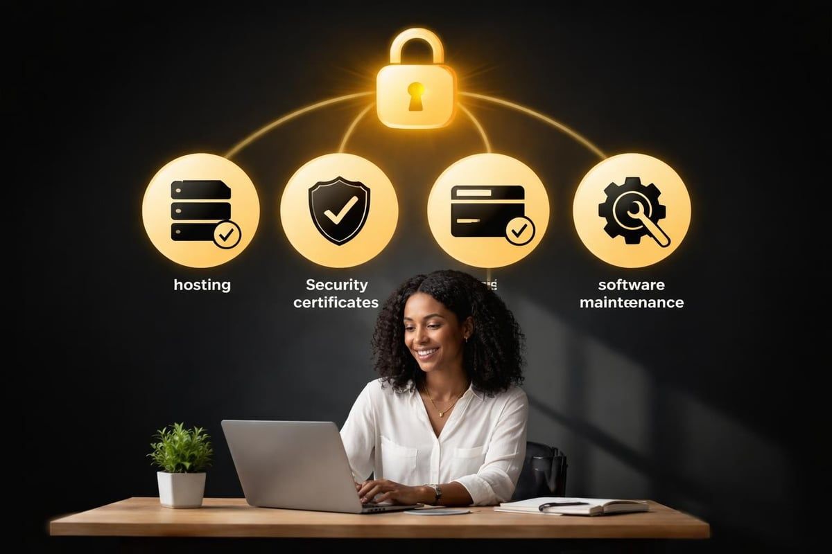 Shopify infrastructure handling payments, security, and updates