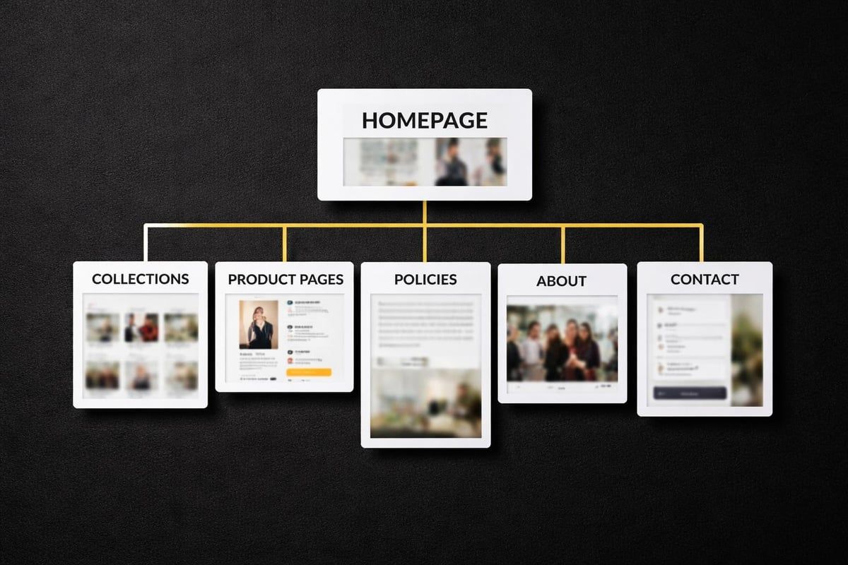 Shopify store page structure