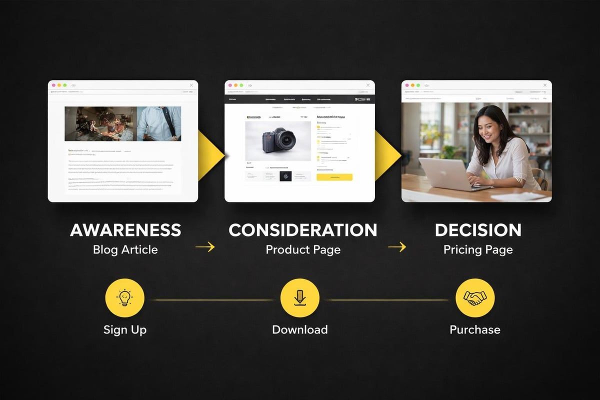 Customer website journey map