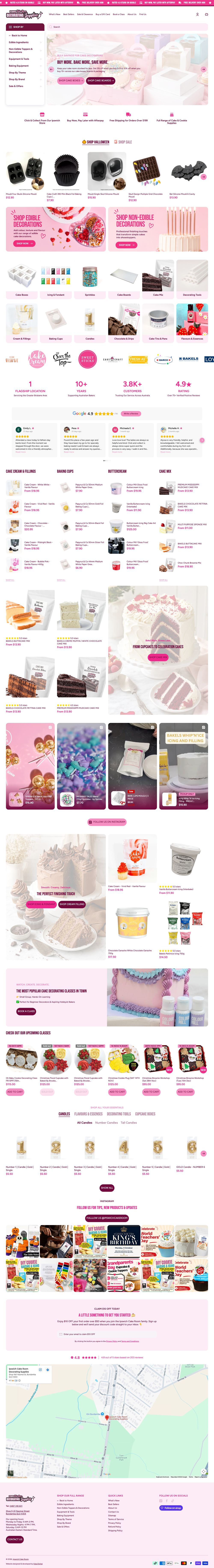 Ipswich Cake Room homepage after the redesign