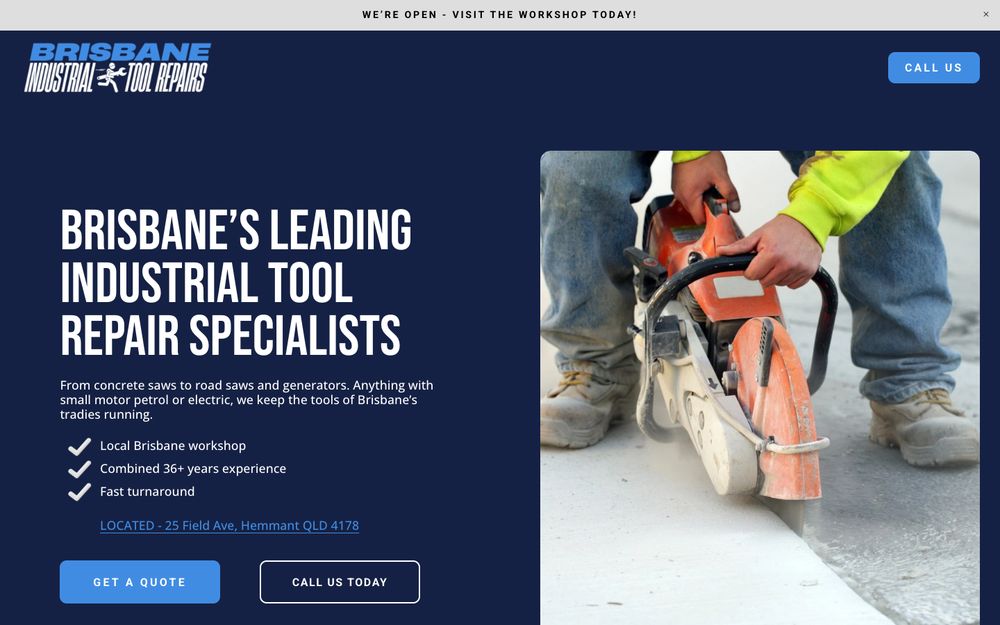 Brisbane Tool Repairs homepage
