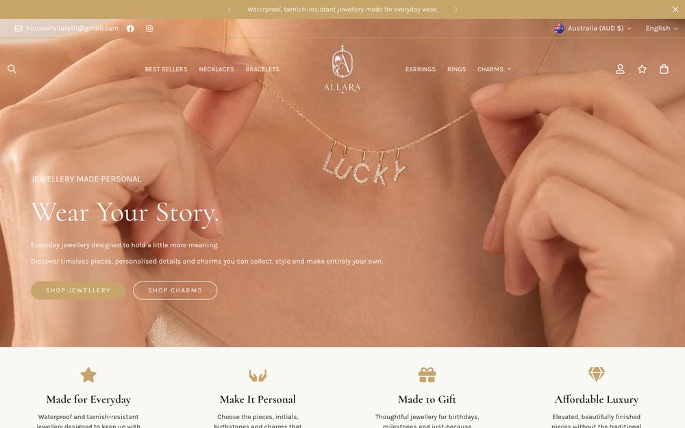 House of Allara homepage