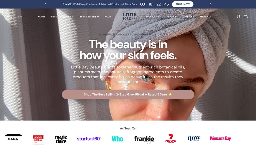 Little Bay Beauty homepage