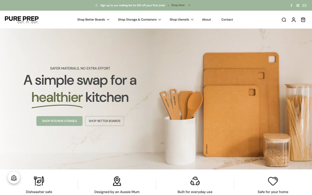 Pure Prep homepage