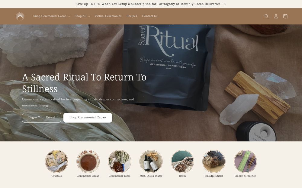 Sacred Ritual homepage